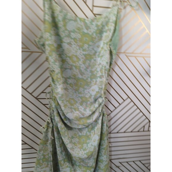 SABO SKIRT Women's SWAY DRESS Floral Green Cut Out Sides Size SMall READ - Picture 3 of 9
